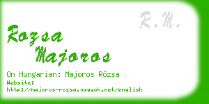rozsa majoros business card